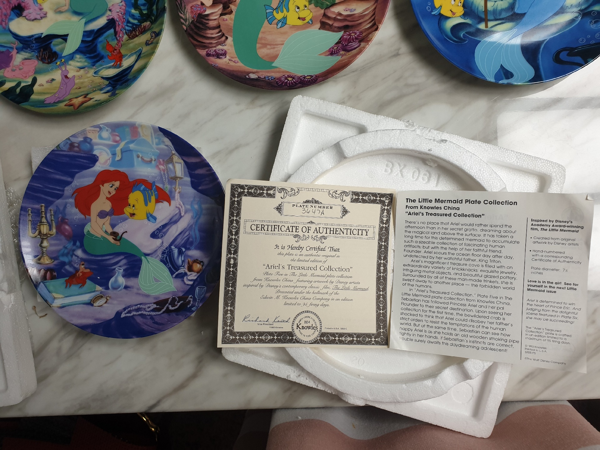 The little mermaid plate collection (Bradfordexchange limited 1993)