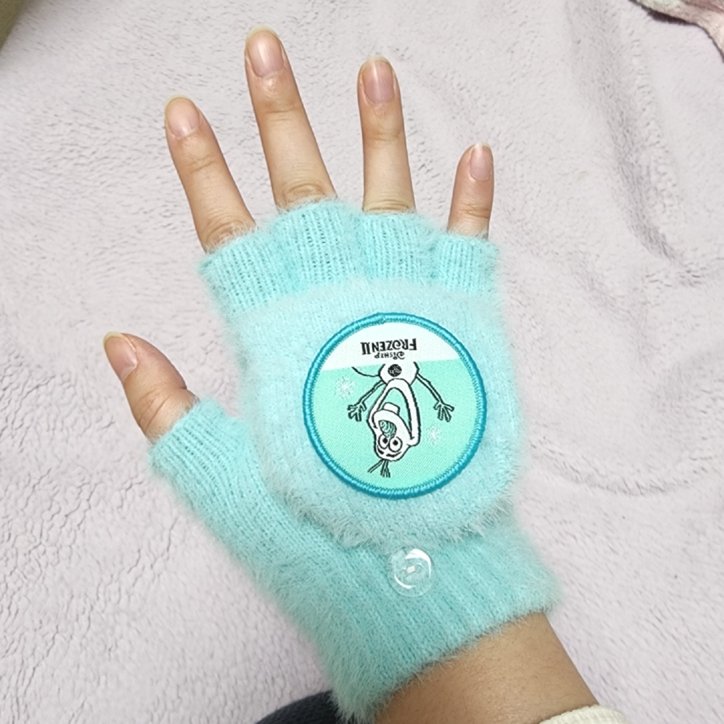 다이소 올라프 아동용 오픈형장갑