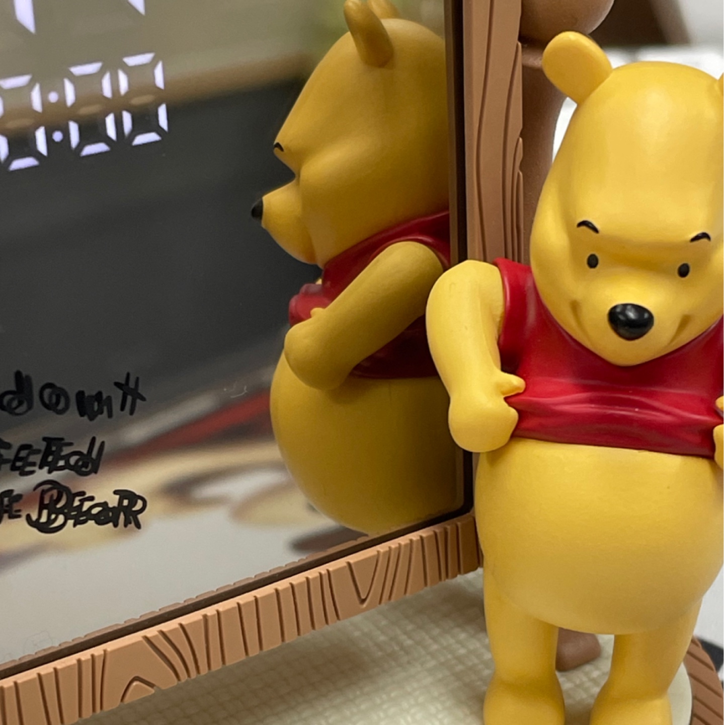 로이체 디즈니 곰돌이 푸 거울 탁상시계
