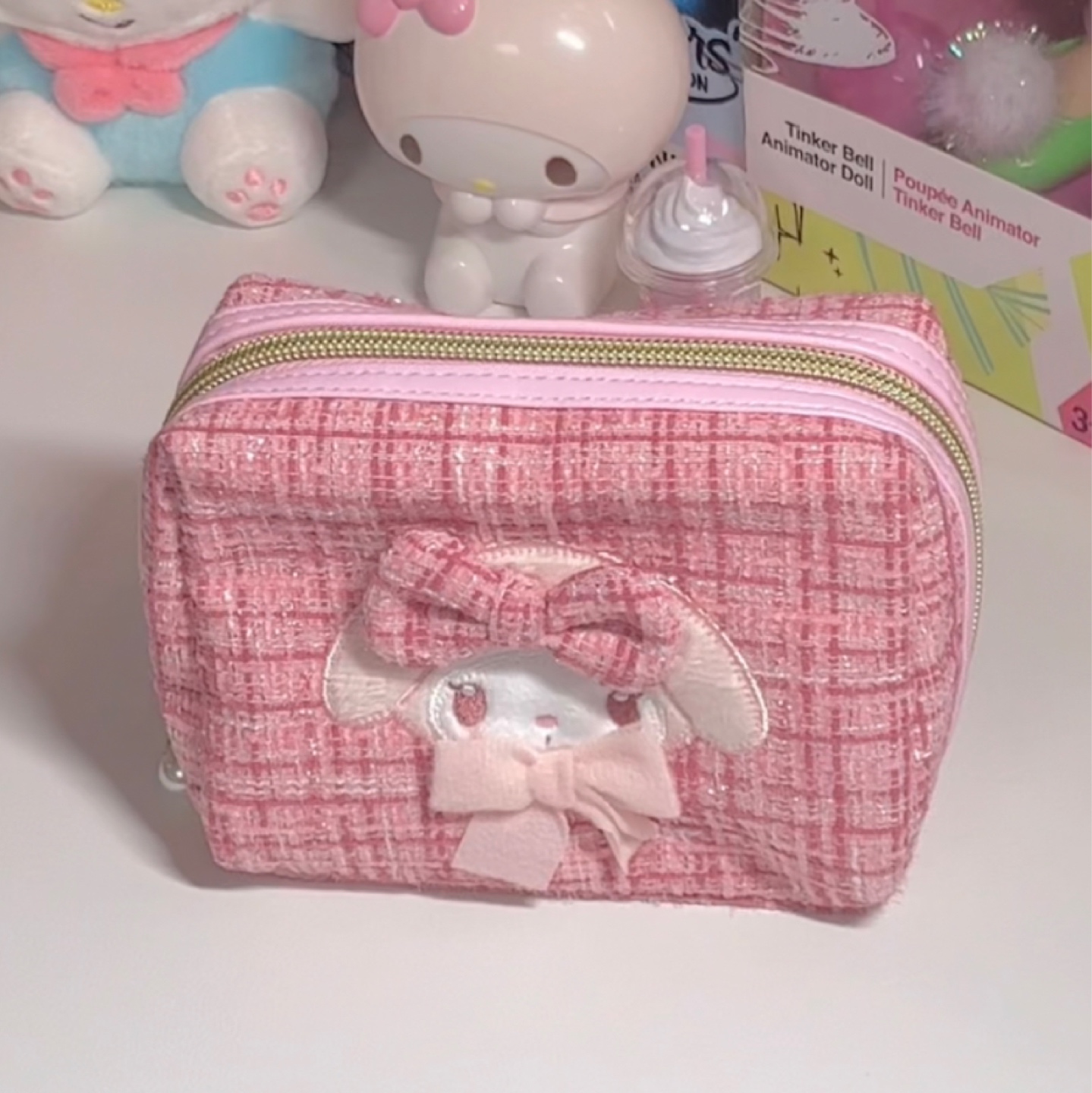 마이멜로디 트위드 파우치🎀