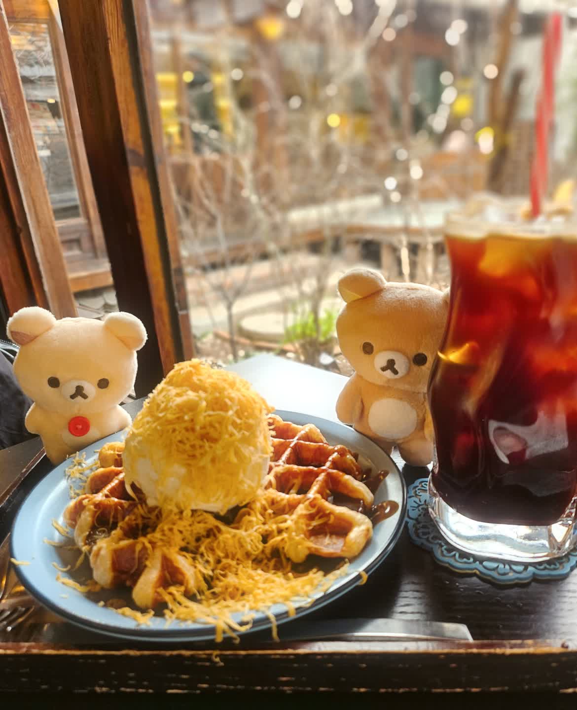리락,코리락과 브라운치즈크로플🧀🧀