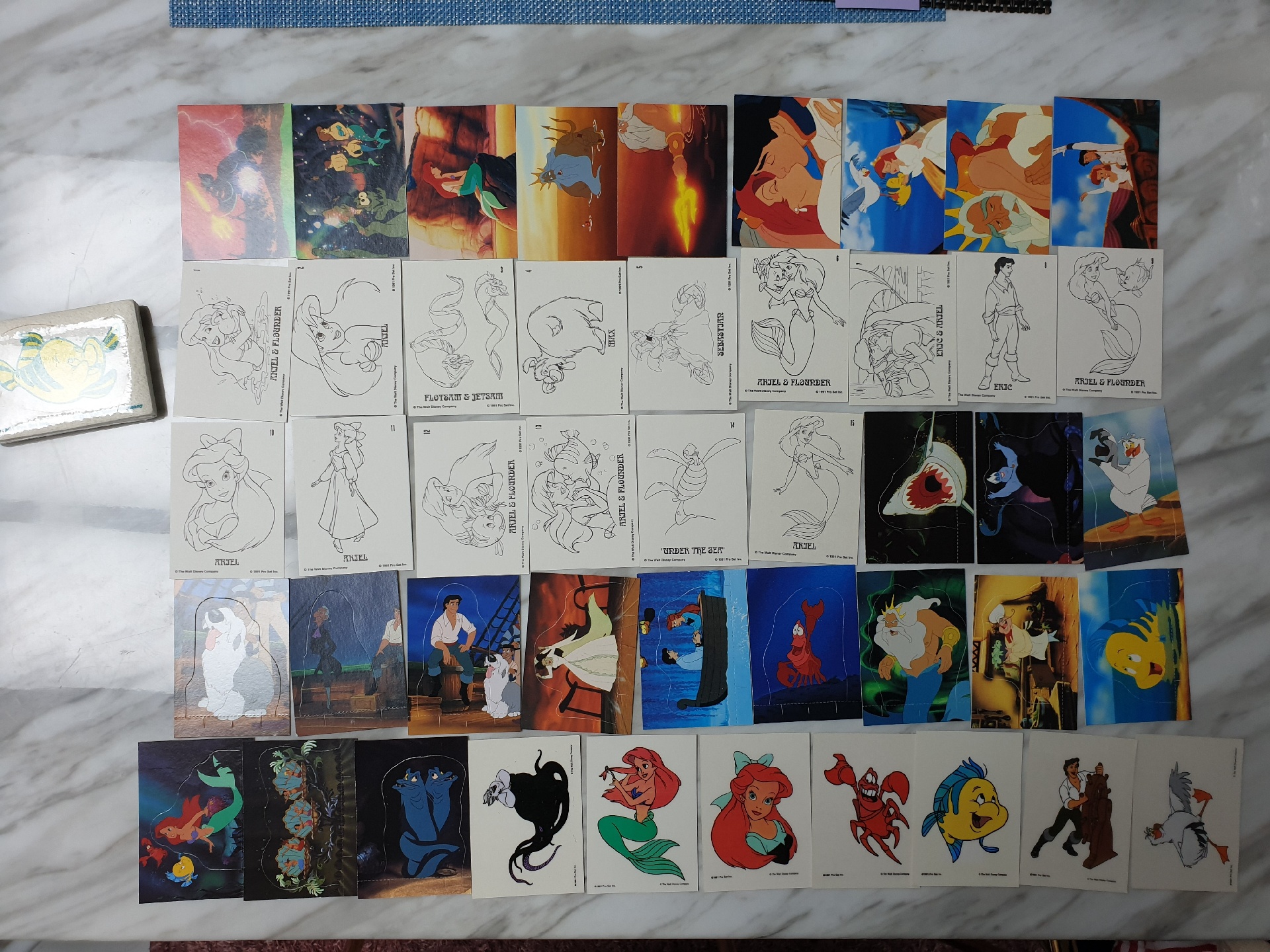 Proset Disney the little mermaid collectible story cards (1991)