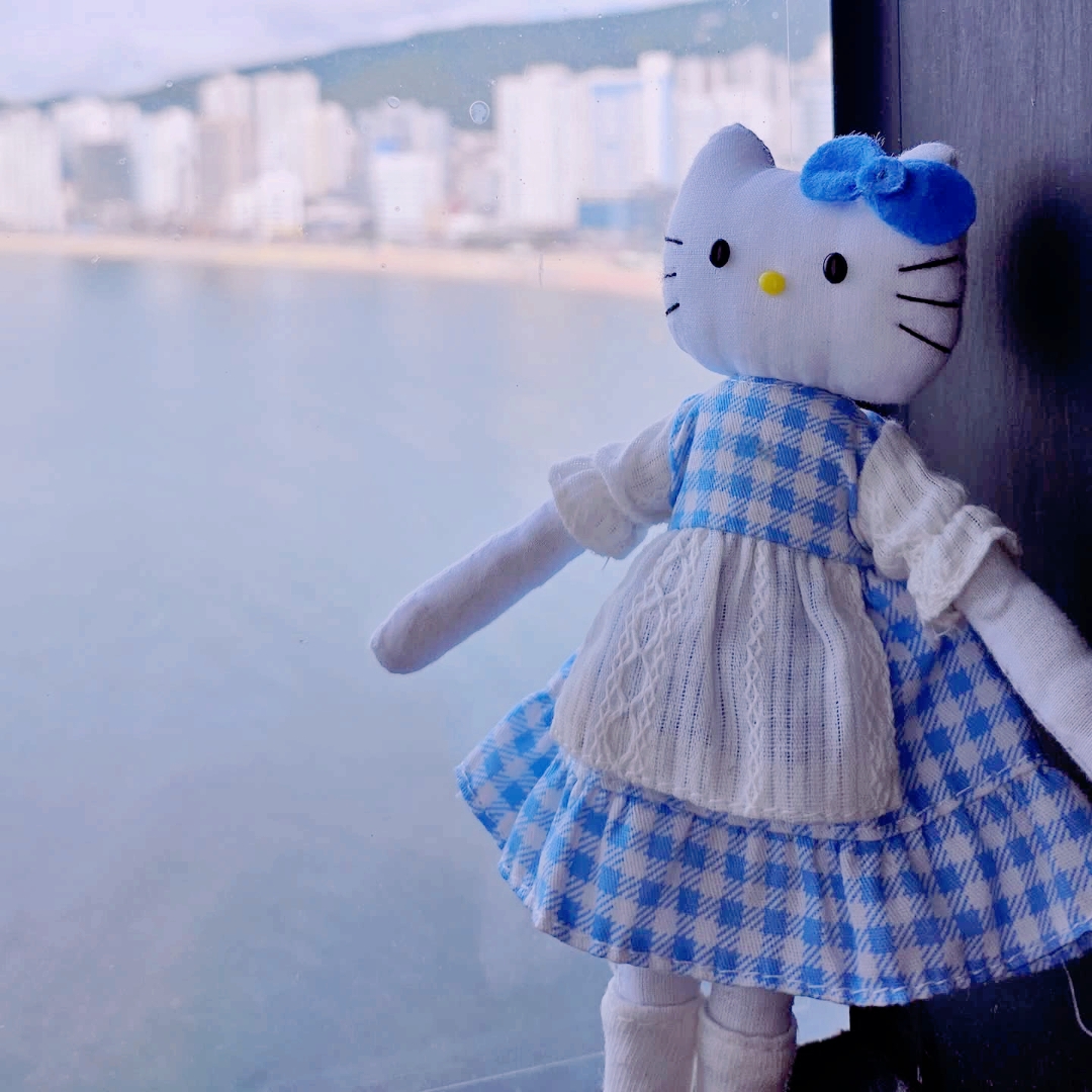 드레스업 키티! 근데 팔다리가 많이 긴...