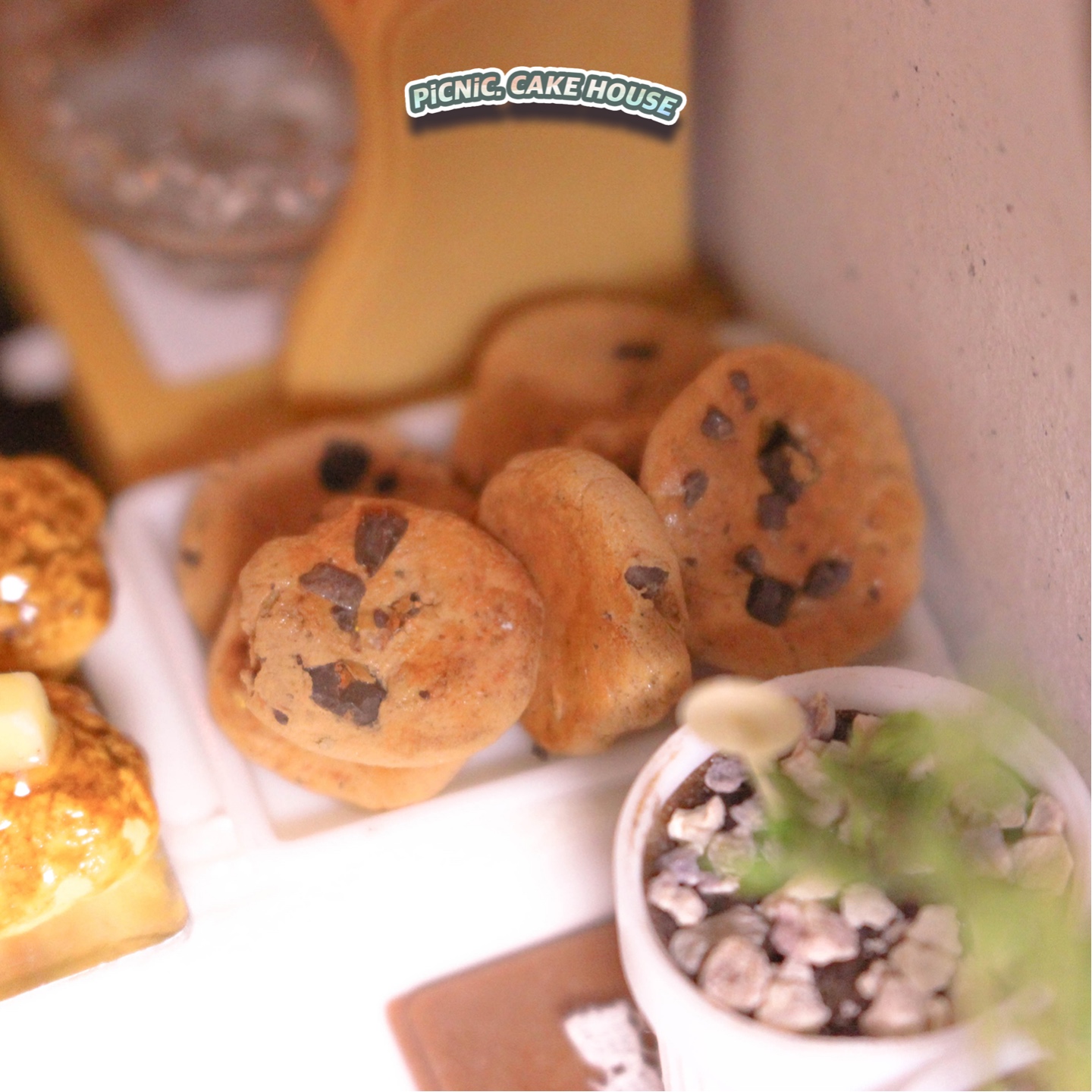 직접만든 미니어쳐 초코쿠키🍪와 스콘🖤