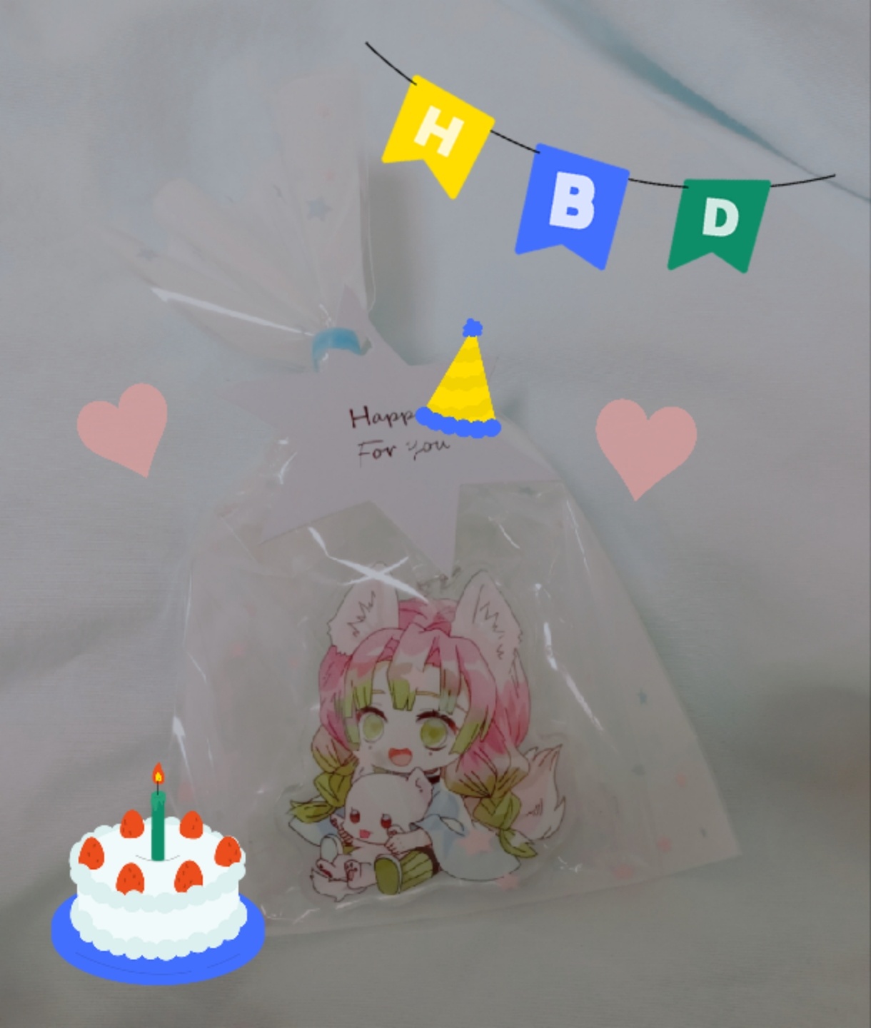 생일선물로 받은 미츠리 키링!!😍❤
넘이뻐ㅜ❤