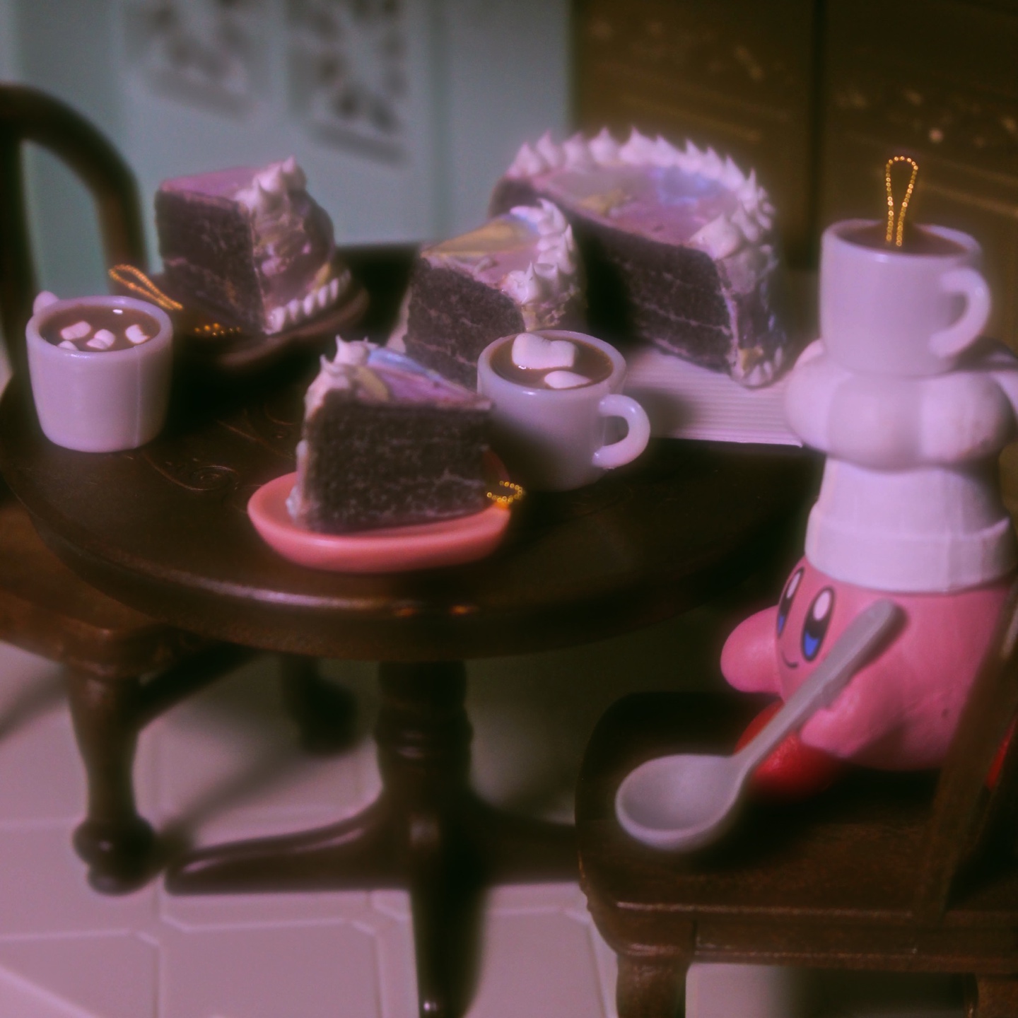 요리사커비의 케이크🎂🍰와 핫초코☕️🍫