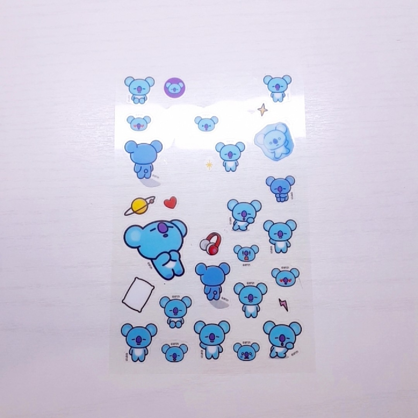 무민 오버액션토끼 BT21 스티커
