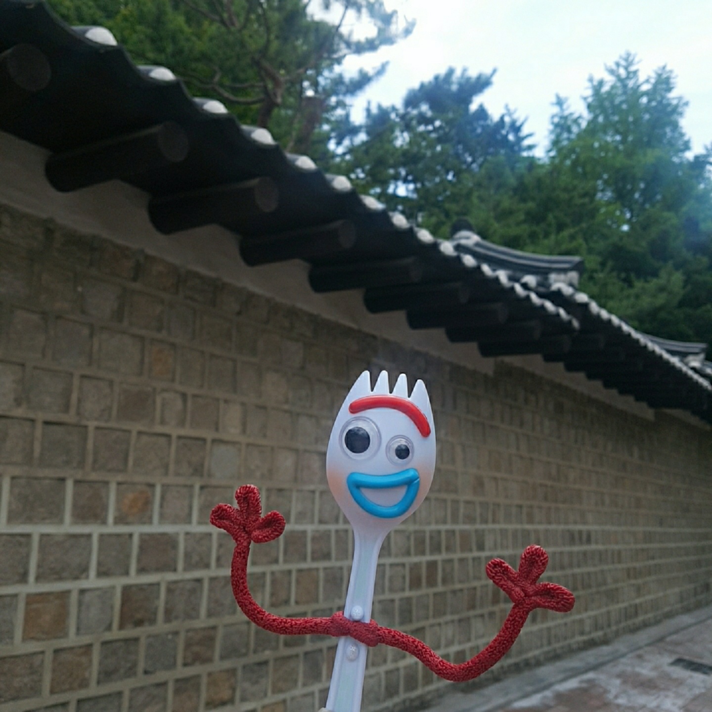 덕수궁 돌담길에 나타난 포키🍴🧱