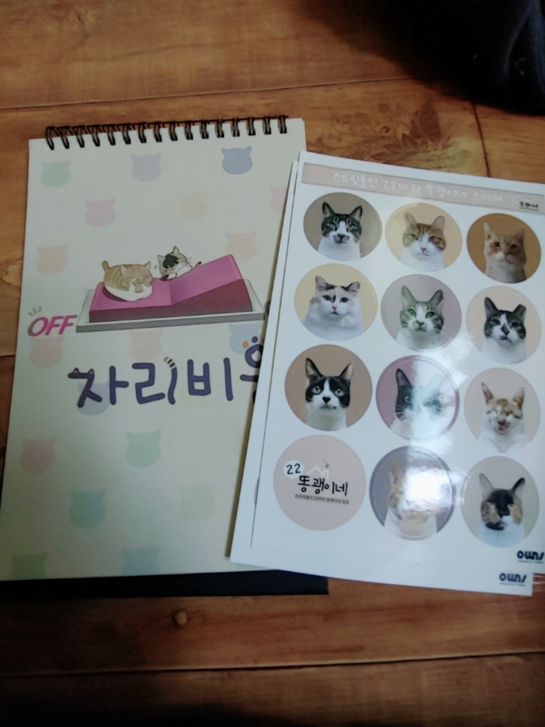 22똥괭이네 달력 왔어용!