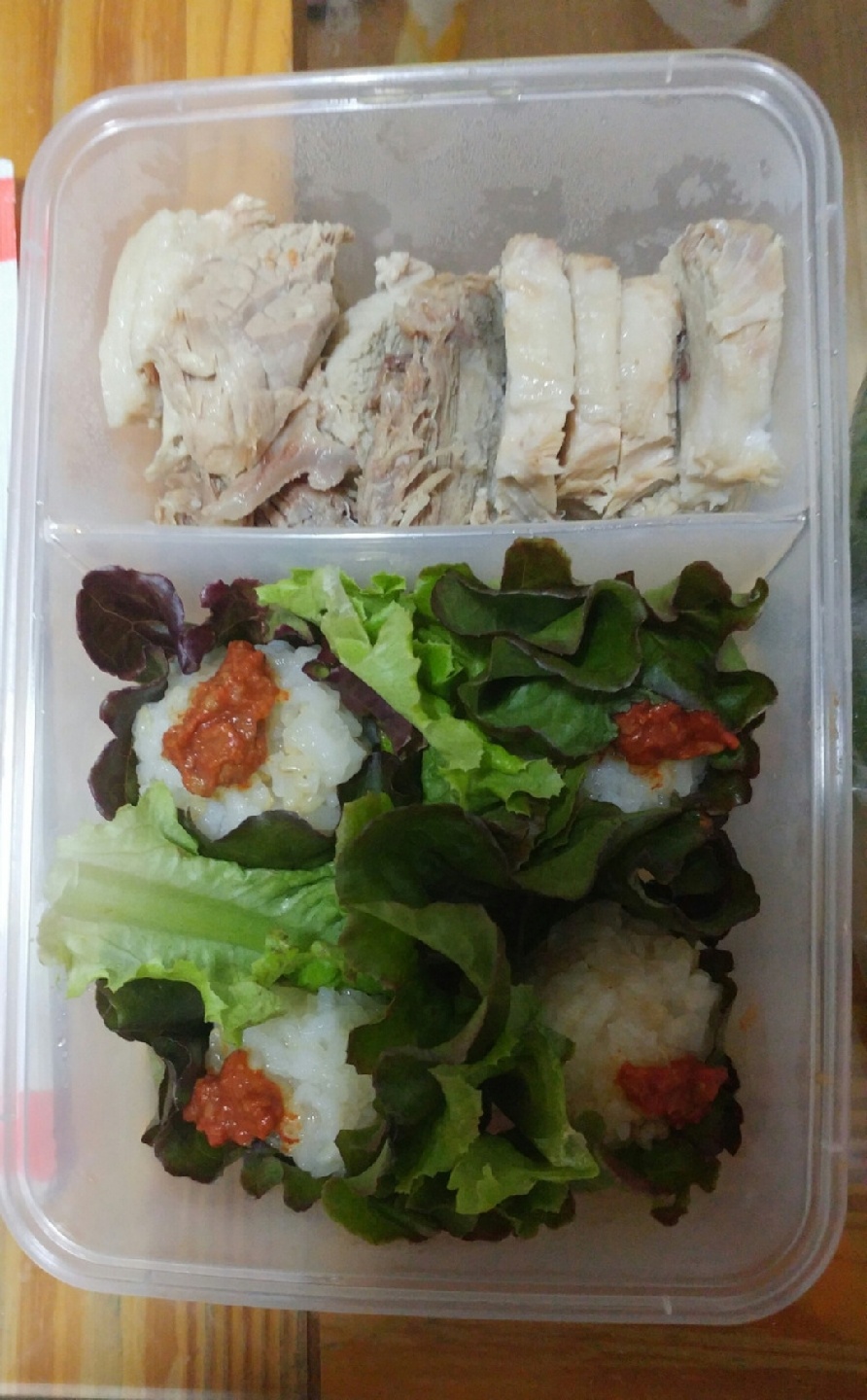 상추 삼밥 도시락 만들어봐서요