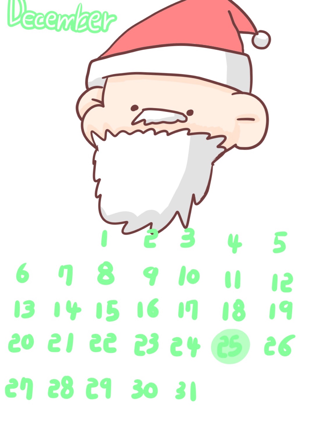 12월달력 그림