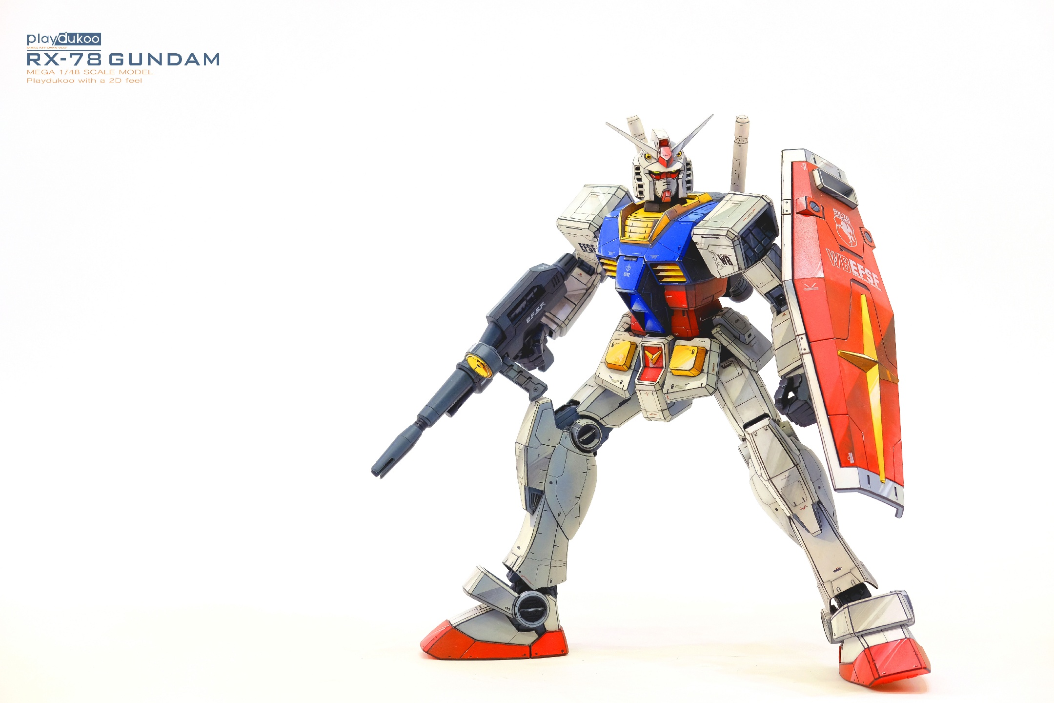 메가사이즈 1/48 RX-78 GUNDAM, 2D애니도색