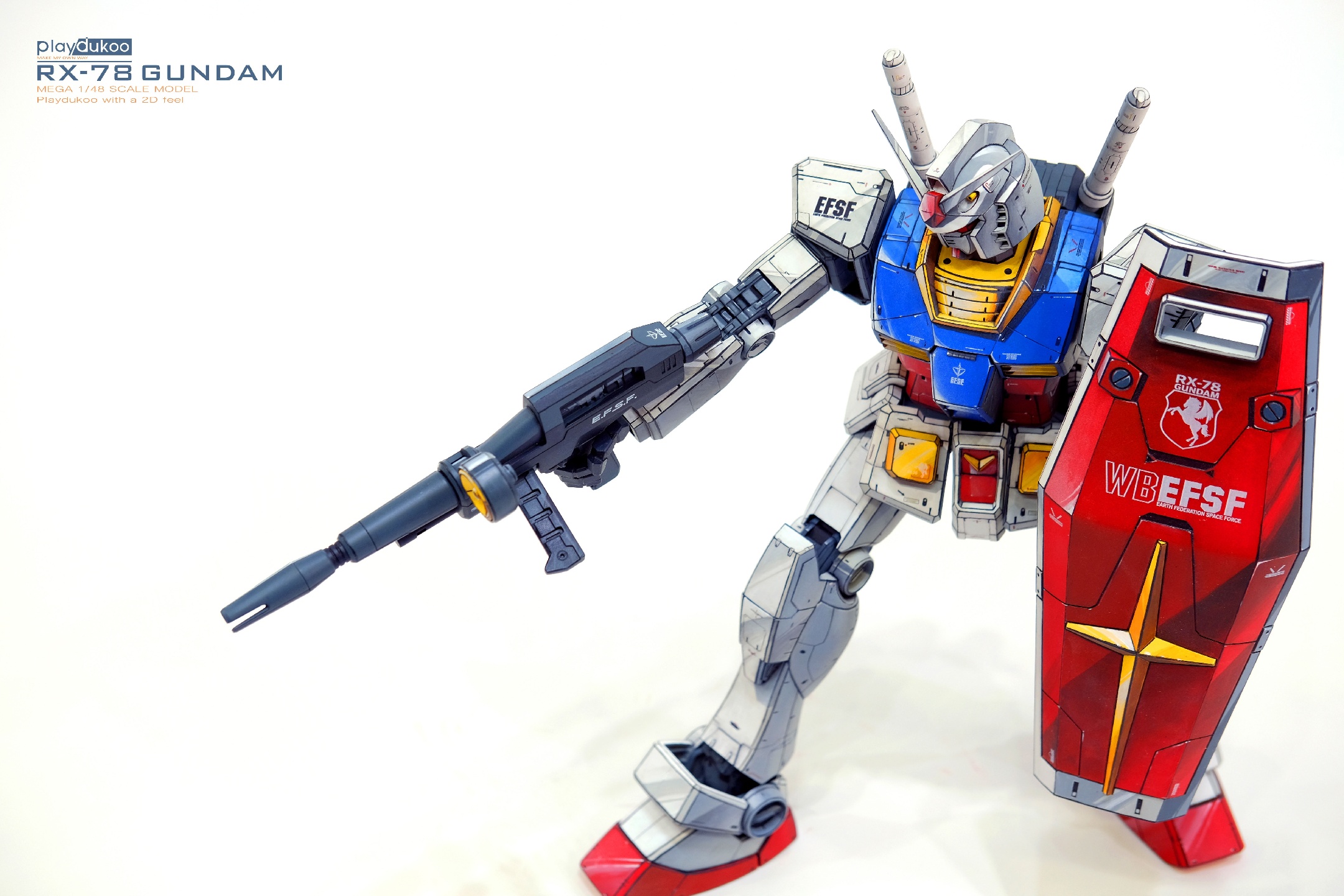 메가사이즈 1/48 RX-78 GUNDAM, 2D애니도색