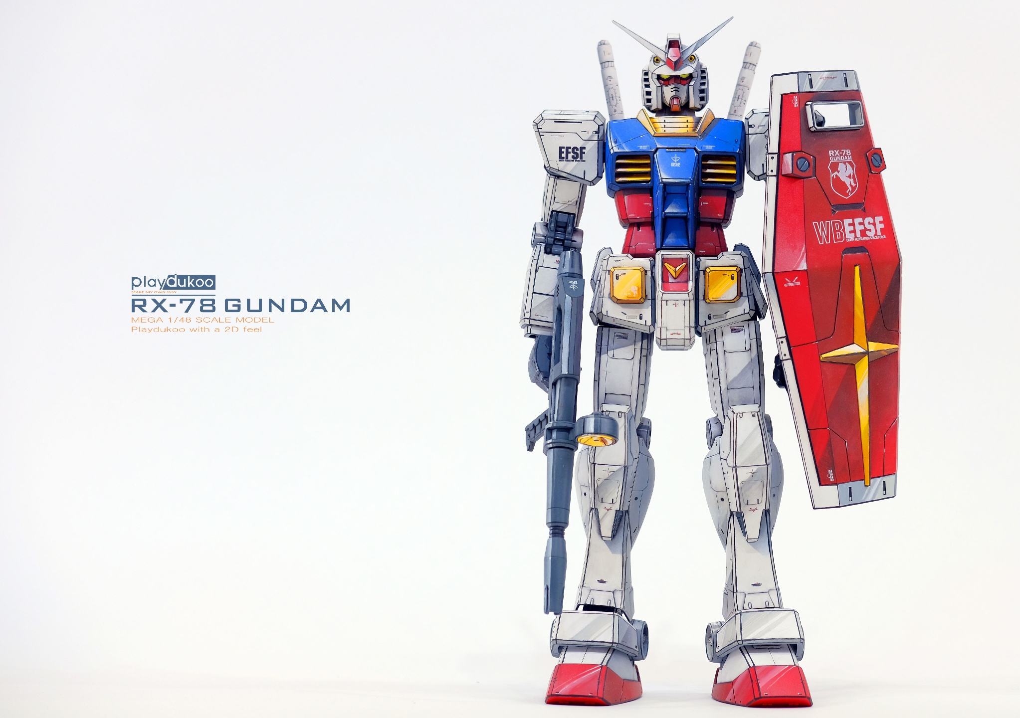 메가사이즈 1/48 RX-78 GUNDAM, 2D애니도색
