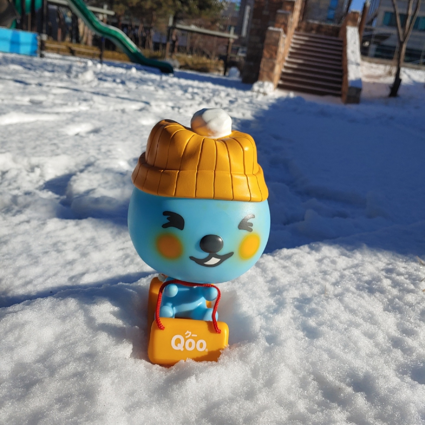 주인아 눈 온다 썰매타자!