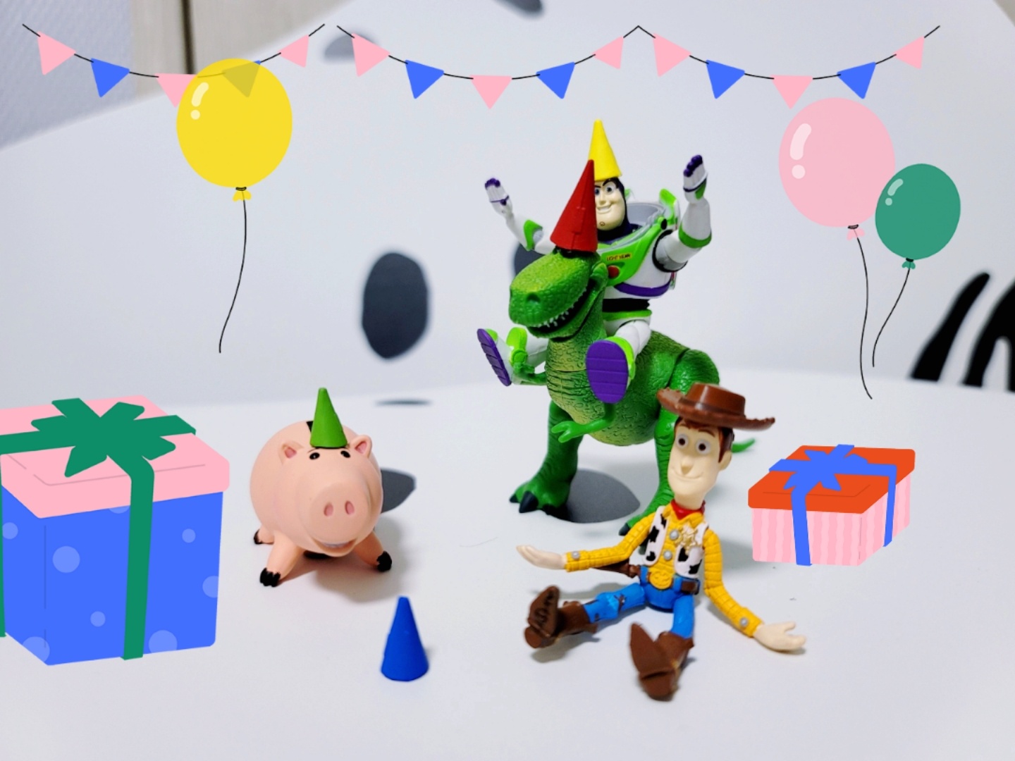 토이스토리 생일축하합니다 피규어 가챠 4종