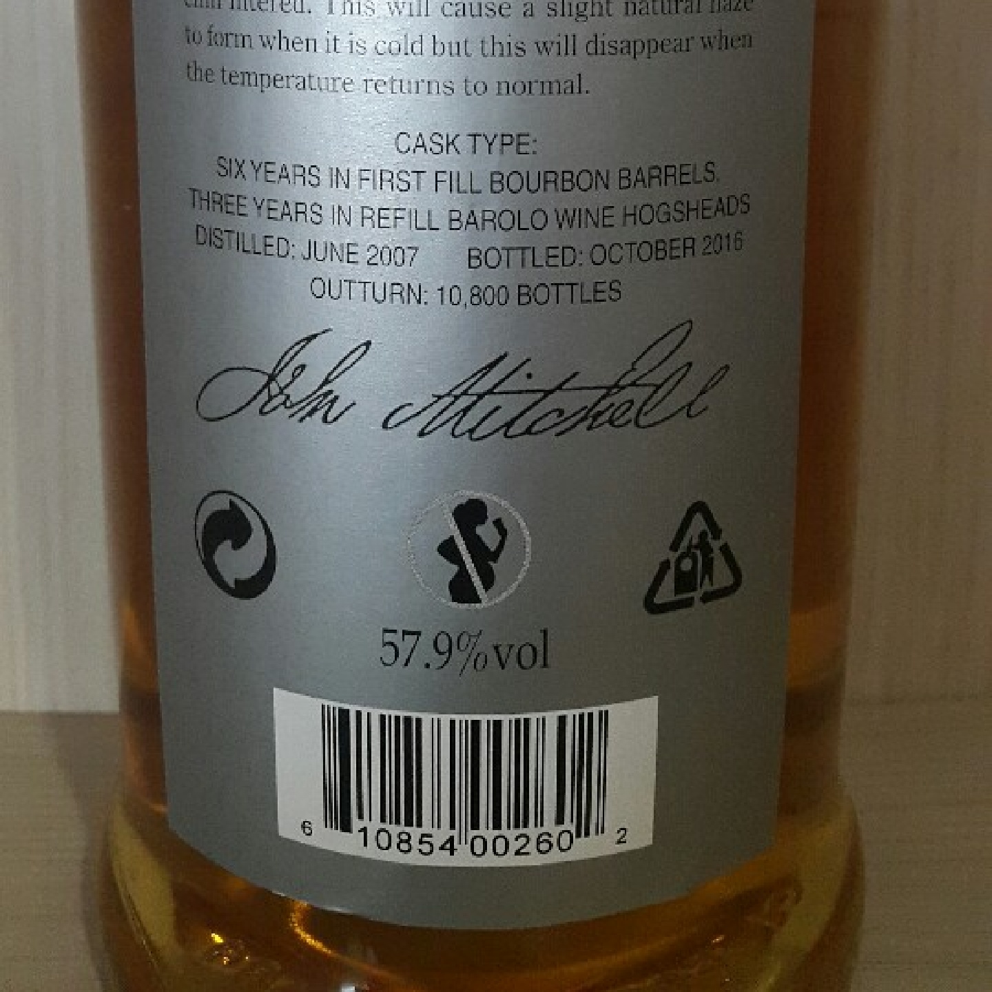 Hazelburn 9 years barolo cask, 57.9%