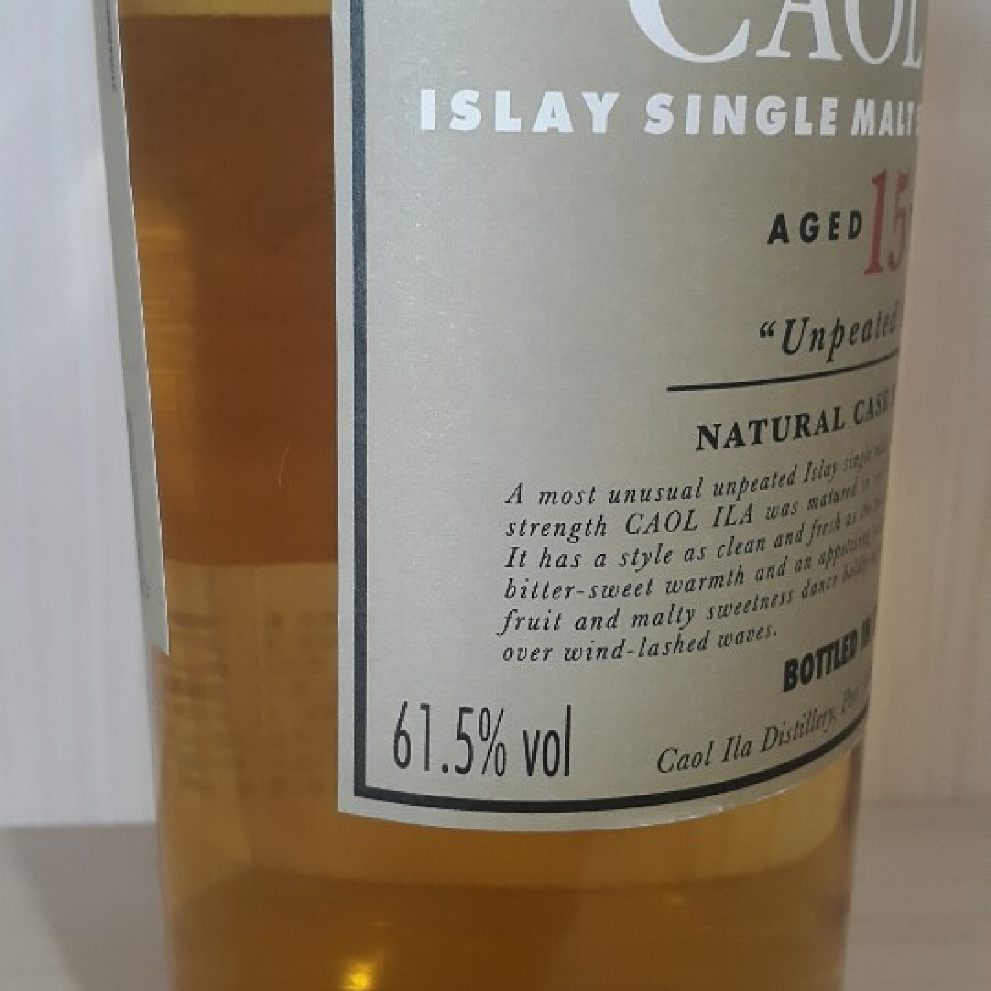 Caol ila 15 years unpeated style, 61.5%