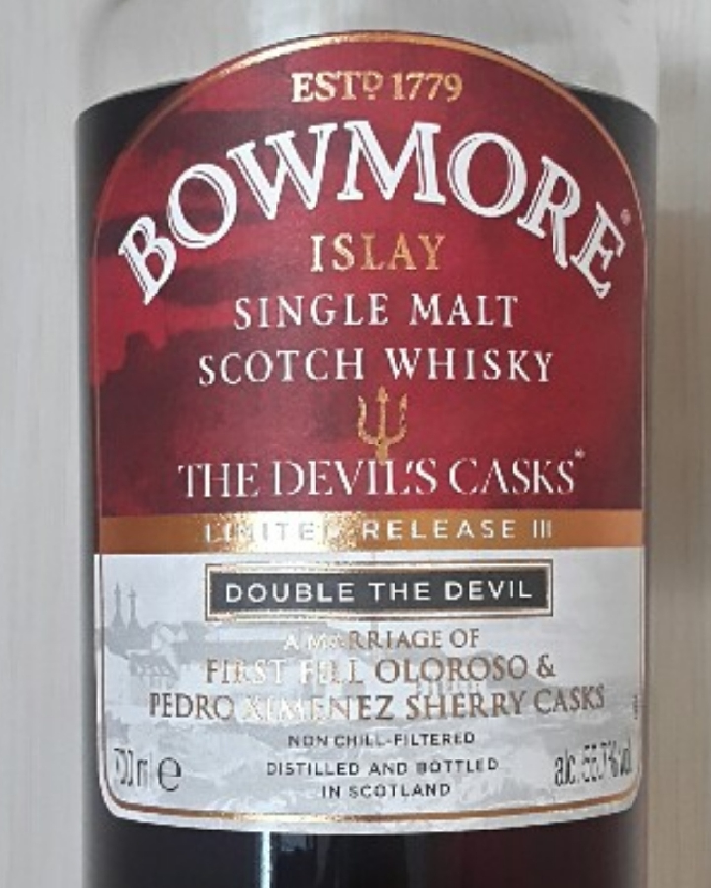 Bowmore the devil's cask 3, 55.3%