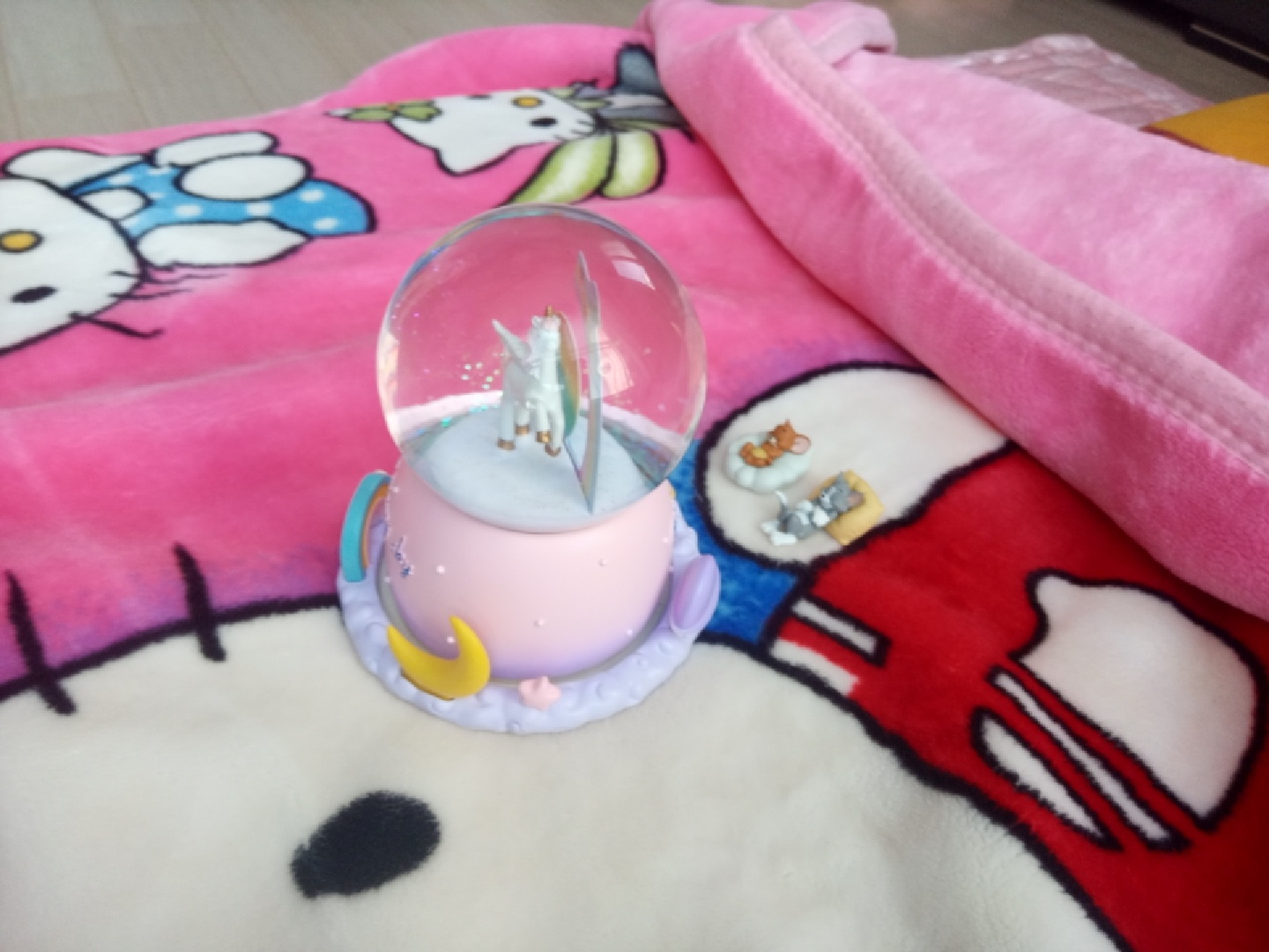 톰과 제리 낮잠 피규어와 오르골