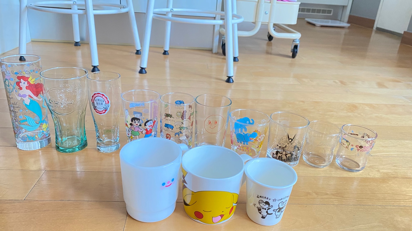 캐릭터 유리잔 일괄판매