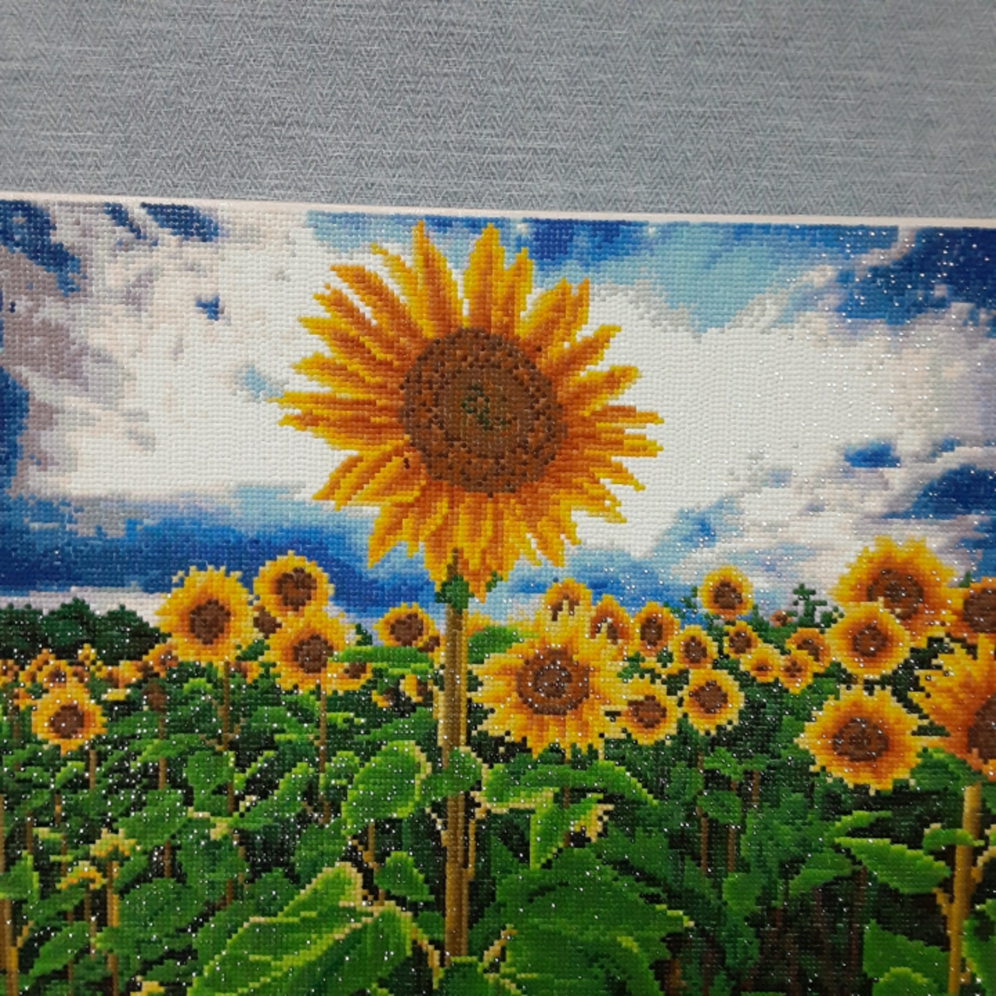 해바라기 보석 십자수