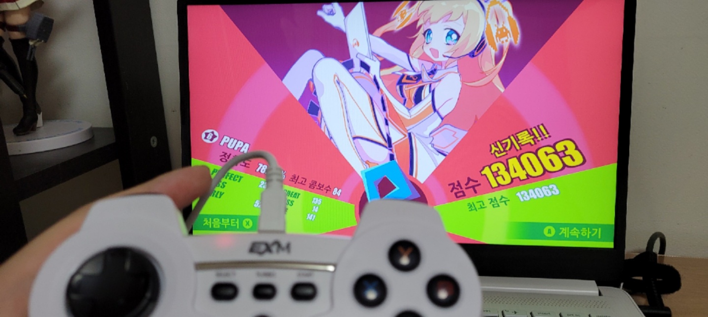 패드로 리듬게임을 한다면...