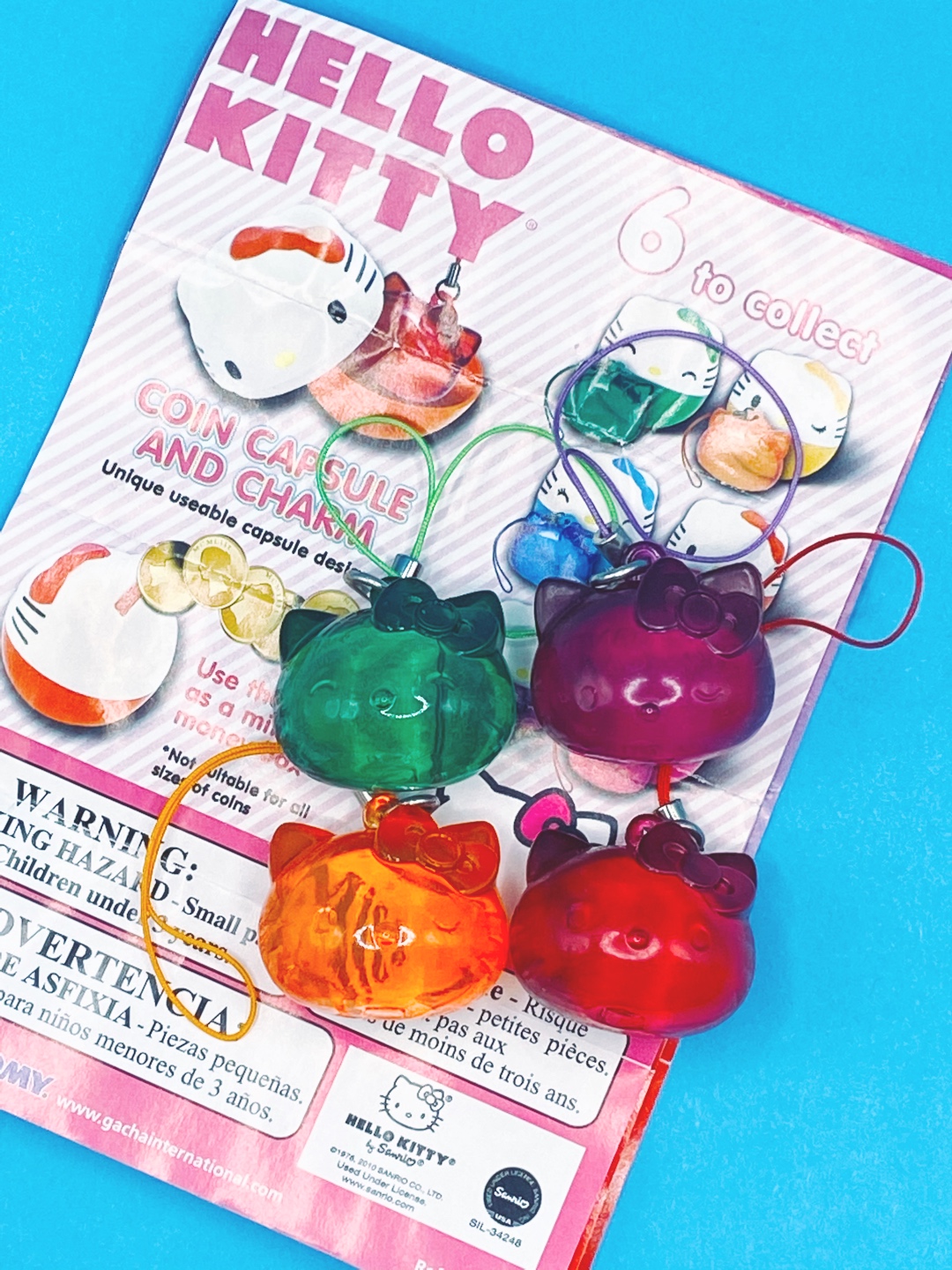 [takara tomy arts/gacha] Hello kitty Coin capsule and Charm(2010)